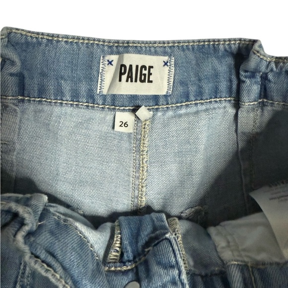 PAIGE The High-Rise Relax Crop Wide-Leg Jeans Women's Blue Jeans Size 27 - Picture 5 of 8